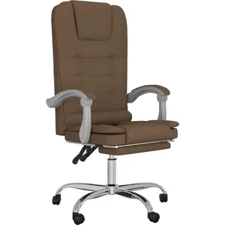 vidaXL Bürostuhl mit Massagefunktion Braun Stoff - Braun