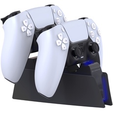 Lioncast Controller Ladestation für PS5 mit LED-Anzeige | Fast Charging | Controller Charger für original Sony Playstation 5 Controller | PS5 Zubehör | Wireless Playstation DualSense Controller