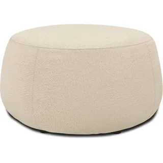 DOMO collection Hocker DOMO COLLECTION "800012", beige (creme), B:75cm H:42cm T:75cm, 100% Polyester, Hocker, Polsterhocker Pouf, Hocker rund gepolstert