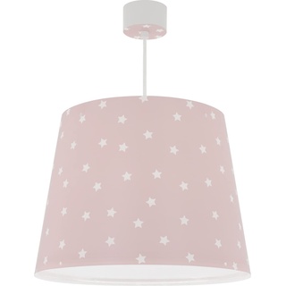 Dalber Lampe kinderzimmer, kinderlampe Pendelleuchte Hängelampe, Deckenleuchte Kinder, Deckenlampe kinderzimmer Star Light Sterne Rose Rosa, 82212S, E27