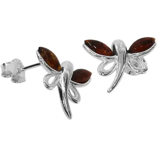 Ostsee-Schmuck Ohrstecker Schmetterling Silber 925 15