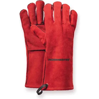 Feuermeister Grillhandschuhe Gr. 10 Leder rot