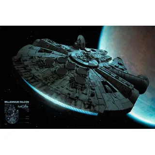 Empireposter - Star Wars - Millennium Falcon - Größe (cm), ca. 91,5x61 - Poster zusätzlich erhalten Sie ein Überraschungs-Poster der Größe 61x91,5 cm