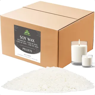 Sojawachs für Kerzen 4kg, Premium Kerzenwachs von Waxcanpy,kerzenwachs zum gießen, 100% Natürliches Öko Sojawachs für Kerzen