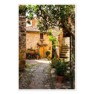Posterlounge Mediterrane Gasse, Toskana Poster | 70 x 100 cm von Reiner Würz Wandbilder Wanddeko