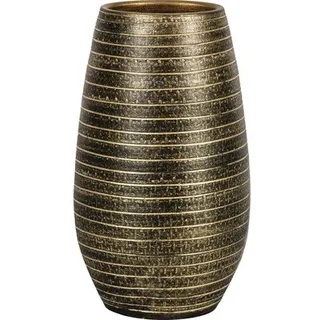 Blumenvase Blumentopf Passion for Pottery Solano Ton Ø 22 cm H 40 cm gold schwar