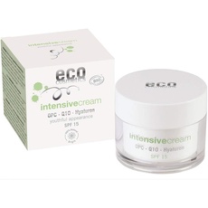 eco cosmetics Bio Intensivcreme Tagescreme mit OPC, Q10 und Hyaluronsäure, vegane Anti Faltencreme, LSF 10, 1x 50 ml