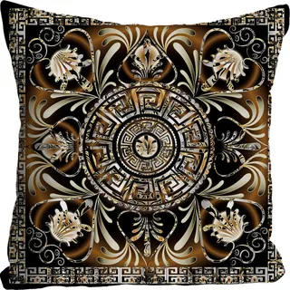 Queence Kissenbezug Ornament 40 x 40 cm Bunt