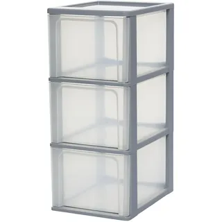 Iris Ohyama Schubladenbox 3-tlg. grau
