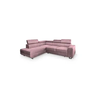masseno Eckcouch Polyester 2-Sitzer Lila