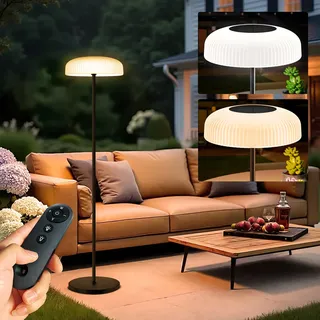 Solar Stehlampe Outdoor , USB Aufladbar LED Solarlampen für innen 150cm