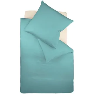 FLEURESSE Mako-Satin Blau 200 x 200 cm + 2 x 80 x 80 cm