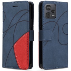 KKEIKO Hülle für Xiaomi Redmi Note 12 Pro Plus 5G, PU Leder Handyhülle mit kartenfach, Magnetisch Klappbar Brieftasche Schutzhülle für Xiaomi Redmi Note 12 Pro Plus 5G, Blau