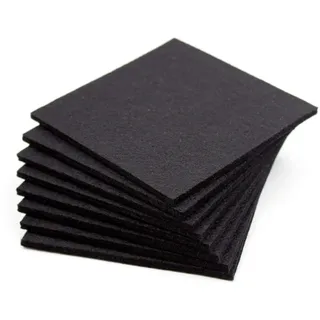 Casoro Set Edle Filz Glasuntersetzer in schwarz - weitere Farben), für Tassen, Gläser und Getränke, Filzuntersetzer 10x10cm quadratisch waschbar