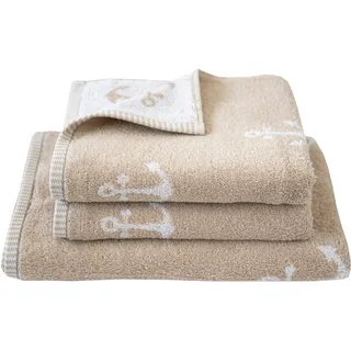 Dyckhoff Maritim, Nautic Handtuchset 3-tlg. beige