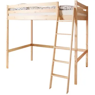 TICAA Hochbett Matthias 140 x 200 cm Kiefer massiv weiß
