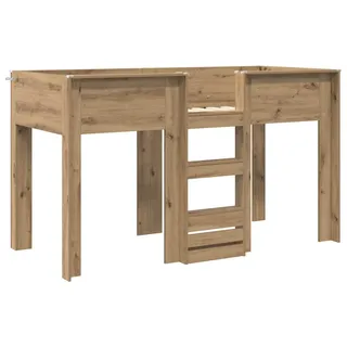 vidaXL Etagenbett für Kinder Artisan-Eiche 75 x 190 cm Holzwerkstoff - Braun