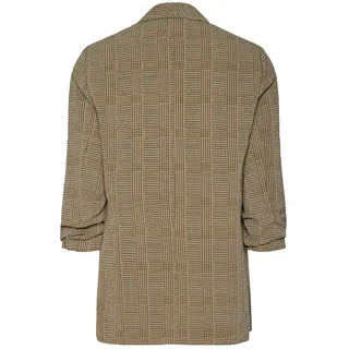 Pieces Blusenblazer PCBOSELLA 3/4 PRINTED BLAZER NOOS mit 3/4 Ärmel braun M (38)