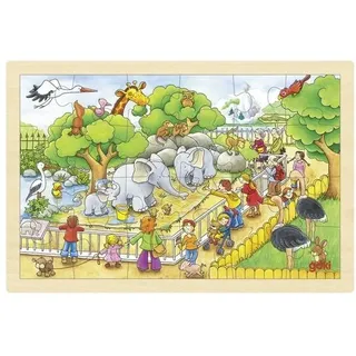 Goki Jigsaw puzzle 24 pcs - Visit at the Zoo Holz