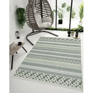 Mia ́s Teppiche Martina In- & Outdoor Teppich grün - Design 2-80x200 cm