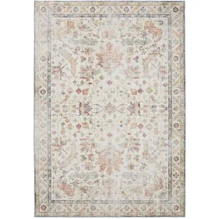 benuta Vintage-Teppich George waschbar 60x120 cm , Multicolor, Beige , Kunststoff , Vintage , Rechteckig , 60x120 cm , Oeko-Tex® Standard 100 , in verschiedenen Größen erhältlich, rutschfeste Unterfläche, waschbar , Teppiche und Böden, Teppiche, Vintageteppiche