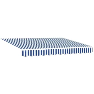 vidaXL Markisenersatzstoff 235 x 195 cm blau/weiß