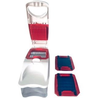 Tupperware Super Dicer Gemüseschneider Obstschneider Schneider weiß rot Obst Gemüse Küchenhelfer Reibe Chopper Multi Cutter