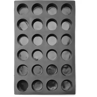 HENDI Muffinform, für 24 Muffins, ø70x(H)40mm, Antihaftbeschichtung, Temperaturbeständig von -30°C bis 230°C, Muffin Silikonform, Muffin Backform, 570x375x(H)40mm, Silikon