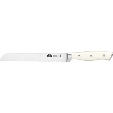 BALLARINI Savuto Bianco Brotmesser, Klingenlänge 20 cm, Deutscher Edelstahl, Ergonomischer Kunststoffgriff, Weiß