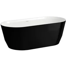 Bild von PRO Badewanne freistehend, Marbond, 1650x750x550mm, H239952, Farbe: außen schwarz/innen weiß