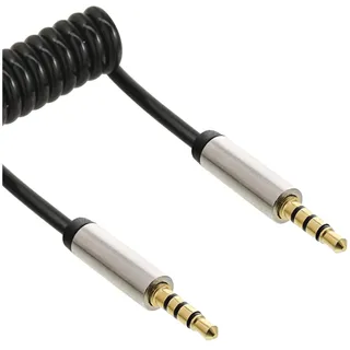 InLine Audiokabel Slim Spiralkabel 3,5mm Klinke - 3,5mm Klinke 0,5m (99274)