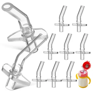 PRETYZOOM 10 Stück Ersatztülle für Kinder aus weichem Silikon, universeller Strohhalm für Thermobecher, Zubehör für Wasserflasche, Anti-Verlust, leicht zu reinigen