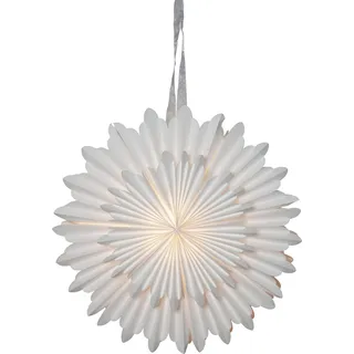 EGLO Weihnachtsstern für innen, Dekostern aus Papier zum Aufhängen, Fensterdeko in Weiß, 3D Adventsstern, Wand Deko Wohnzimmer, Ø 50 cm - Weiß