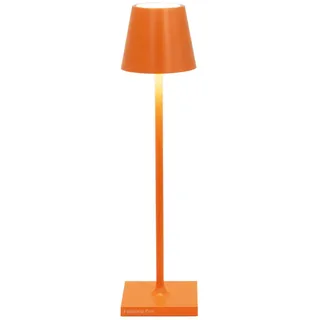 Zafferano, Poldina Micro Lampe, Kabellose, Wiederaufladbare Tischlampe mit Touch Control, Geeignet für Wohnzimmer und Außenbereich, Dimmer, 2200-3000 K, Höhe 27,5 cm, Farbe Orange