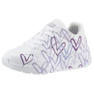 SKECHERS Uno Lite Kinder White/Lila 30