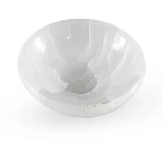 NKlaus Selenit Schale 9,5 cm – Handgefertigte Ladeschale für Heilsteine und Schmuck, ideal für energetische Reinigung & spirituelle Rituale