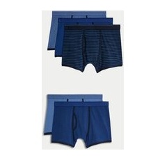 Mens M&S Collection 5er-Pack Cool & FreshTM-Shorts aus Baumwolle mit Stretchanteil - Blue Mix, Blue Mix, S