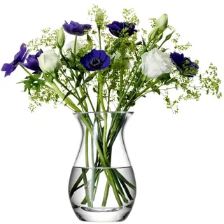 LSA International Flower Kleine Bouquet Vase, Glass, Klar, Höhe 17,5 cm | Klarglas, bleifrei, leichte Formabweichungen als Merkmal der Handarbeit, für Trockenblumen, Zweige, saisonale Arrangements