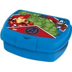 Tataway in viaggio si cresce Marvel Avengers Iron Man Hulk Captain Amerika Blaue Sandwichbox für Kinder