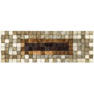 Monee Objektbild , Multicolor, Goldfarben , Holz, Kunststoff , Tanne,Tanne , rechteckig , 180x55x8.5 cm , Fsc , handgemalt, 3D-Effekt , Bilder & Rahmen, Wanddeko