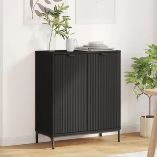 vidaXL Sideboard Schwarz 69,5 x 33 x 82 cm Holzwerkstoff - Schwarz