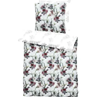 APELT Vivienne Floral Grau 135 x 200 cm + 80 x 80 cm