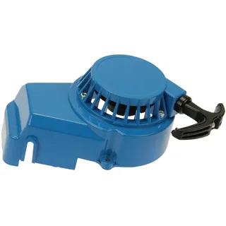 Mach1 Tuning Seilzugstarter Silber aus Metall (Aluminium) für Pocket-Bike Pocketbike (Blau)
