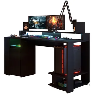 Parisot »Gaming« Gamingtisch, Jugendschreibtisch, Schreibtisch, inkl. LED Beleuchtung, schwarz