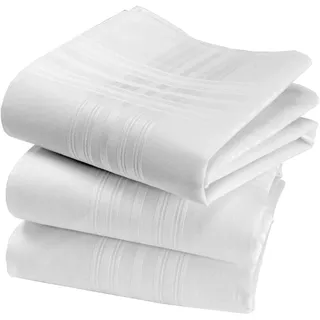Taschentücher für Herren, Premium, 100 % gekämmte Baumwolle, 45 cm x 45 cm, 3-teilig, Modell A02, sortiert, 45cm x 45cm