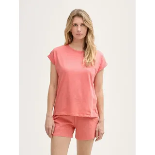 Tom Tailor Pyjama Bodywear Pyjama-Set mit Text-Print rot XL (42)