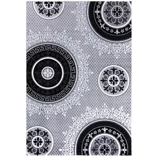 Läufer , Grau, Schwarz, Weiß , Textil , orientalisch , rechteckig , 80x300 cm , Teppiche und Böden, Teppiche, Teppichläufer, Läufer