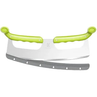 KozyGear Pizzaschneider Mezzaluna 35 cm Edelstahl