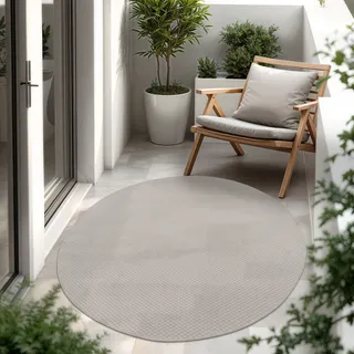 Paco Home Outdoor Teppich 200 x 200 cm Beige/Elfenbein