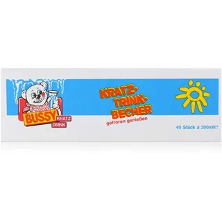 Bussy Kratz-Trink-Becher 40 Stück á 200ml - Waldfrucht Wassereis (1er Pack)